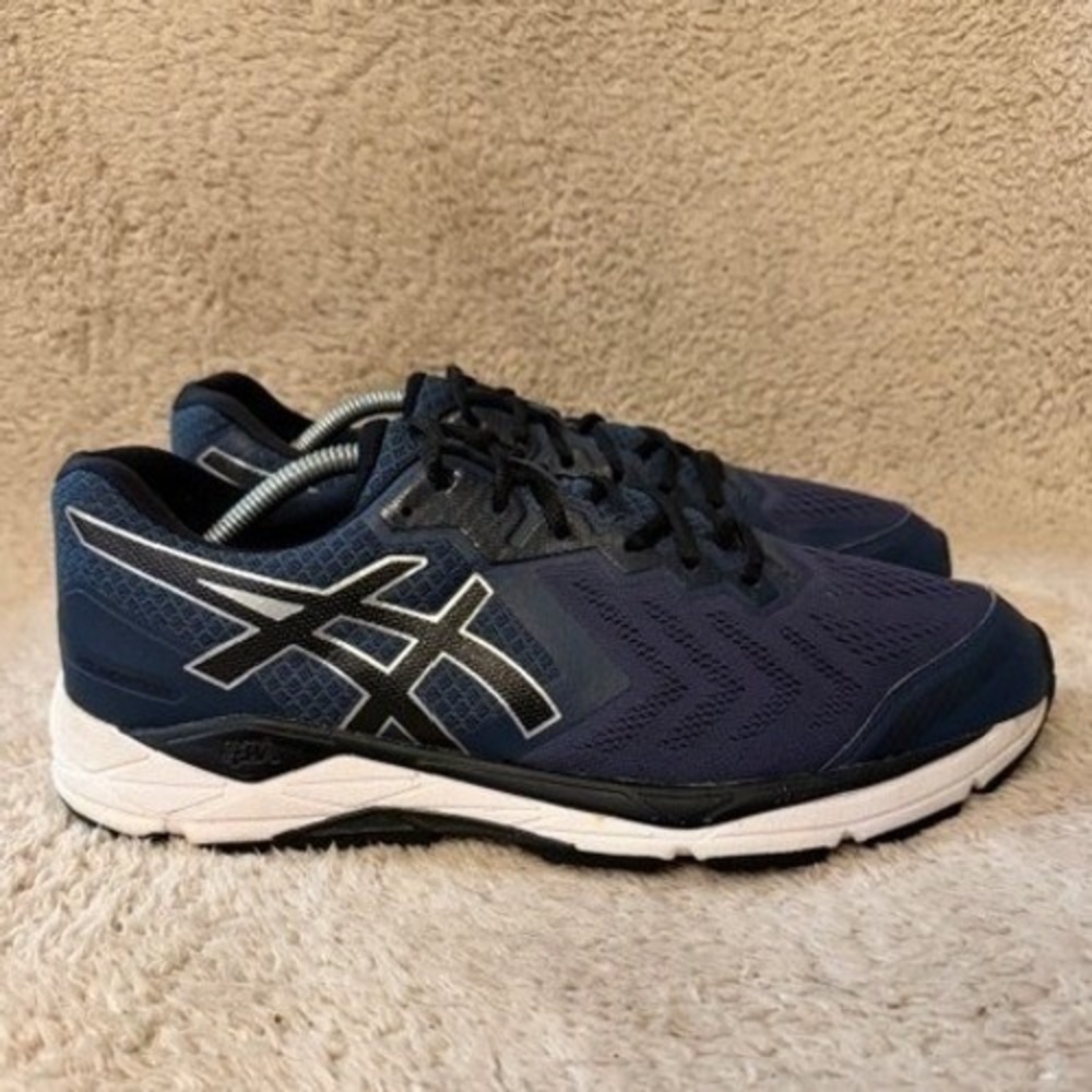 Asics GEL-Foundation 13 Mens Navy Blue Stability Running Shoes T813N Size 11